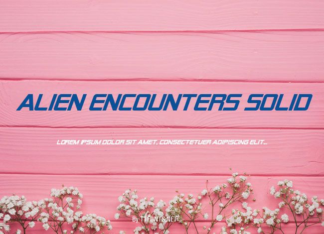 Alien Encounters Solid example